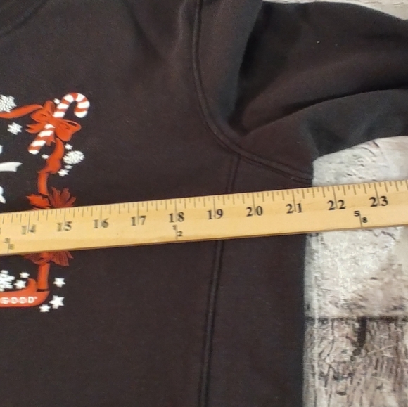 Life is Good Crewneck Black Sweatshirt " Do What You Love" " Holiday Print" M - Picture 11 of 13